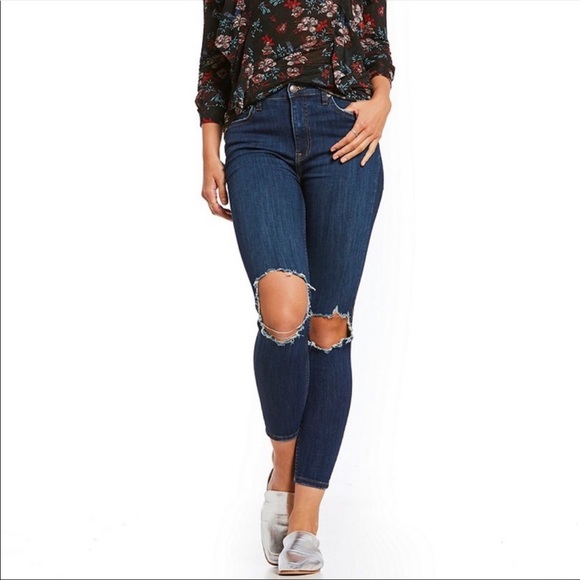 Free people high waist ankle skinny jeans 27 - Picture 2 of 3